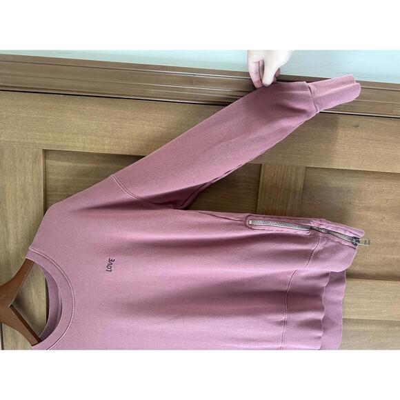Sundry for Evereve Mauve “Love” Crew Neck Pullover w/ Side Zipper size XS/S (0) - Picture 3 of 11